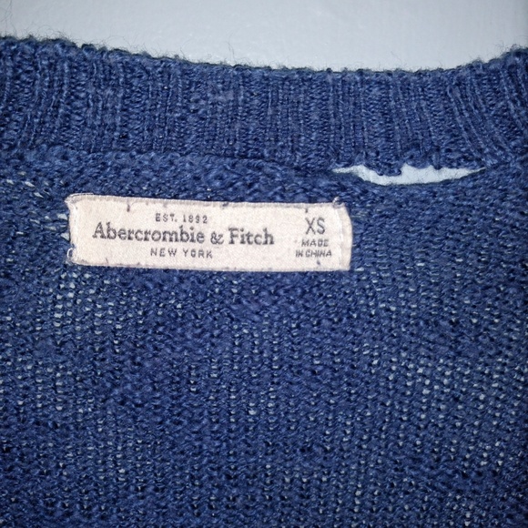 Abercrombie & Fitch Blue Knit Sweater Cardigan - Picture 4 of 5